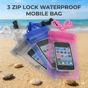 3 Zip Lock Waterproof Mobile Bag