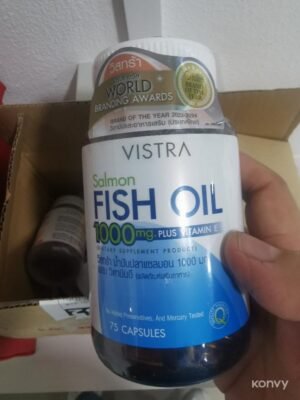 1 (2) VISTRA Salmon Fish Oil 1000mg Plus Vitamin E Capsule