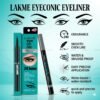 1 (7) Lakme Eyeconic Kajal EYELINER (24H ) leel Long Lasting pencil featuring a waterproof and smudge-proof formula