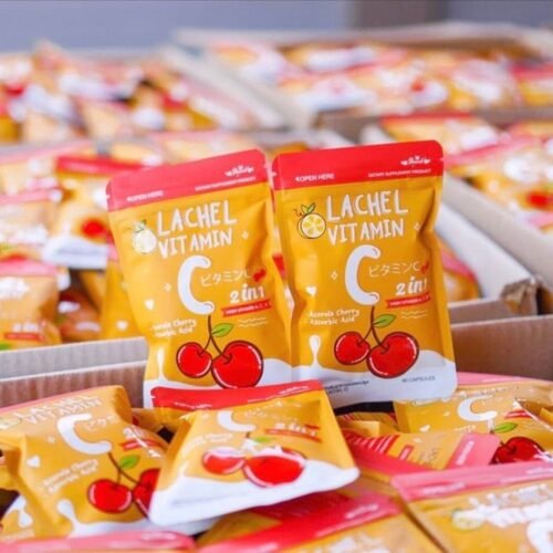 2bc378be5f6e1489ca010cd6969fc82a.jpg CHERRY Lachel (60 Capsules) High Vitamin C, E, A, from 2 in 1 Lvc Acerola , Ascorbic AcidFor Dietary Supplement Product with Whii*tening