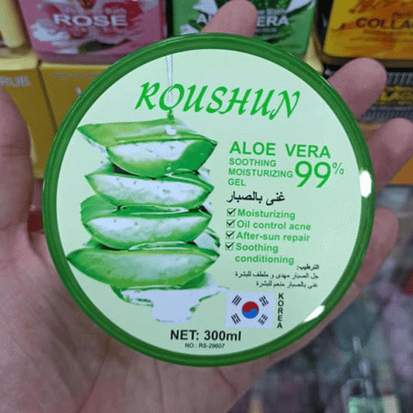 300 ml NATURAL 99% ALOEVERA Roushun Aloe Vera Soothing and Moisture Gel Rasg