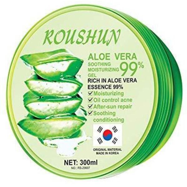 300 ml NATURAL 99% ALOEVERA Roushun Aloe Vera Soothing and Moisture Gel Rasg