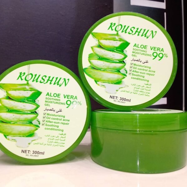 300 ml NATURAL 99% ALOEVERA Roushun Aloe Vera Soothing and Moisture Gel Rasg