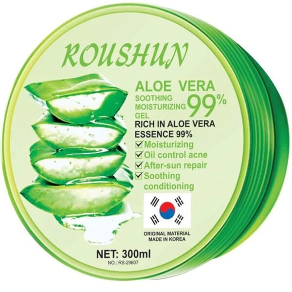300 ml NATURAL 99% ALOEVERA Roushun Aloe Vera Soothing and Moisture Gel Rasg