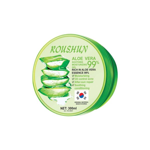 300 ml NATURAL 99% ALOEVERA Roushun Aloe Vera Soothing and Moisture Gel Rasg