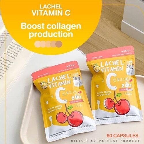 f18b1562721723fa44fefcf3915f69a8.jpg High Vitamin C, E, A CHERRY Lachel (60 Capsules) High Vitamin C, E, A, from 2 in 1 Lvc Acerola , Ascorbic AcidFor Dietary Supplement Product with Whii*tening