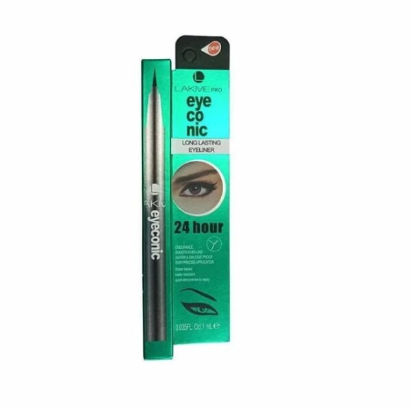 zzz (1) Lakme Eyeconic Kajal EYELINER (24H ) leel Long Lasting pencil featuring a waterproof and smudge-proof formula