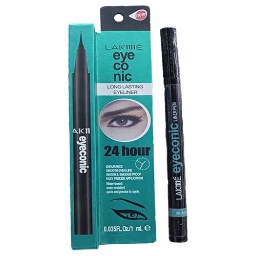 zzz (1) Lakme Eyeconic Kajal EYELINER (24H ) leel Long Lasting pencil featuring a waterproof and smudge-proof formula