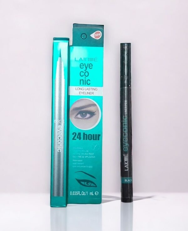 zzz (2) Lakme Eyeconic Kajal EYELINER (24H ) leel Long Lasting pencil featuring a waterproof and smudge-proof formula