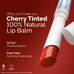Mamaearth Nourishing mach Cherry Tinted Natural Lip Balm 12 Hour Moisturizing with Coconut Oil & Cherry 2g