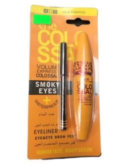 New Fashion A.D.S Maybelline (adse) Colossal Volum Express Smokey Eyes WATERPROOF EYELINER with Free Eye Brow Pencil