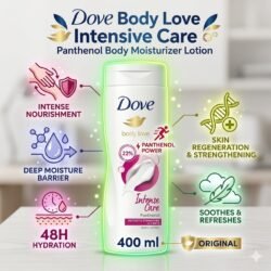 1 (12) 400 ML Original Dove Body Love Intensive Care Panthenol Body Moisturizer Lotion dbic