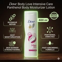 1 (3) 400 ML Original Dove Body Love Intensive Care Panthenol Body Moisturizer Lotion dbic