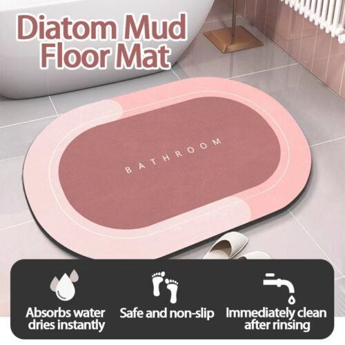 109b393e34f9e8126fd34dc437797897.jpg British Standard Bathroom Ultra-Absorbent Diatomite Bath EXTRA LARGE Size Mat dbma Toilet Non-Slip Soft Carpet