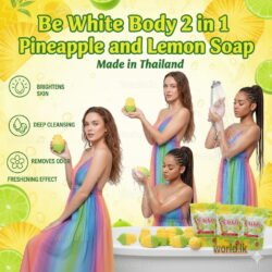 Pineapple and Lemon 2 in 1Soap Be White Body 100g 1 Sachet Bplc (Made in Thailand) Brightening and Evening Skin Tone
