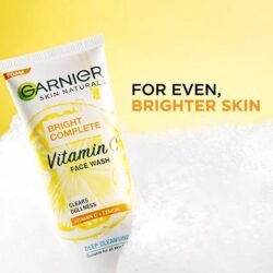 GARNIER (garn) Skin Naturals Bright Complete Vitamin C Face Wash for Brighter and Glowing Skin Daily Cleanser Suitable for all Skin Types 100g