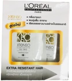 LOREAL (xt2m) Paris X-Tenso Oil Trio Extra Straightener CREAM Resistant Hair Rebonding Straight Perm Set 125ml+125ml