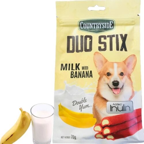 COUNTRYSIDE agb Duo Stix, 70g All Dog Breeds (Milk with Banana)