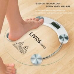 Original 6mm Thickness Hard Gorilla Strong Tempered Glass LCD Electric Digital Bathroom Weighing Body Scale Up To 180kg psss