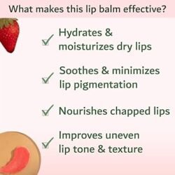 Bioway byd Strawberry Lip Balm for Soft & Pink Lips Rehydrates Dry & Cracked lips 10g