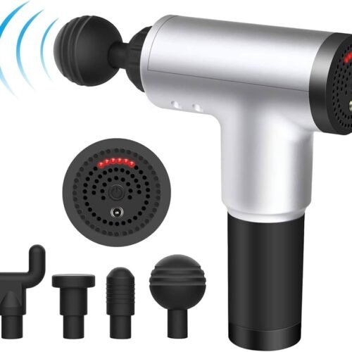 1f57962528fe702b3669876eadf06526.jpg Full Set of Rechargeable Vibration Power Fascial Body FG Massage Gun kit with 4 Massage Heads Facial Massager for Recovery Muscle, Relaxing, Pain Relief
