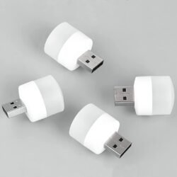 Mini Smart LED USB Reading Light Round Bulb Portable Night, WHITE, Warm WHITE, Compact, Ideal for Bedroom, Bathroom, Nursery, Hallway, Kitchen Car USB Atmosphere Light Study Room Lighting Lamp, Power Bank mlbr