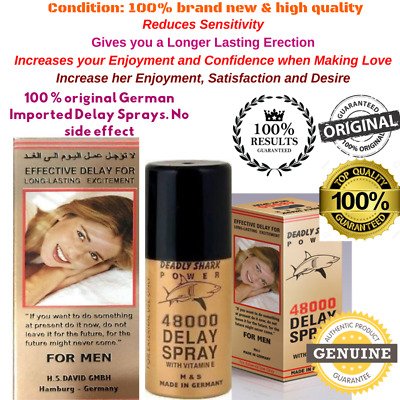Deadly Shark Original 48,000 Spray with Extra Vitamin E Strong and Advance Formula Made In Germany hb 17