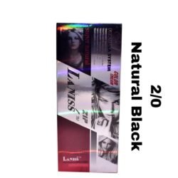 LANISS Permanent Natural Hair Color: Black (2.0) for Smooth and Shine (Nblh) for Men & Woman 60ml×2