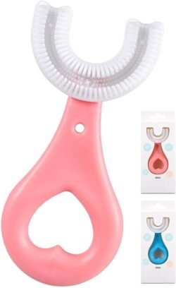 3040288f35534165dfedd0146a64bc33.jpg CIBZ U Shaped (uskt) Toothbrush for Kids Manual WHITENING Toothbrush Silicone Brush Head for Kids Children Infant Toothbrush for 2-6 Years Mouth-Cleaning