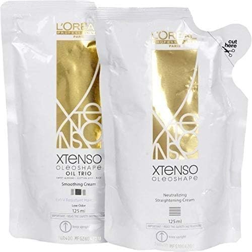 Version 1.0.0 LOREAL (xt2m) Paris X-Tenso Oil Trio Extra Straightener CREAM Resistant Hair Rebonding Straight Perm Set 125ml+125ml