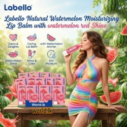 Made In Germany Natural Watermelon Labello Shine, Lip Balm Lwbg Aroma and a Subtle Pink Shine Lwbg