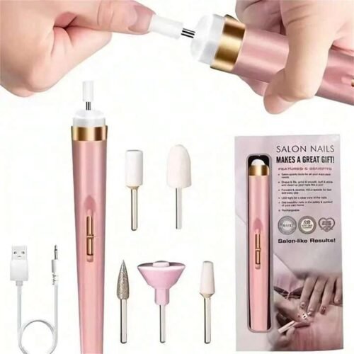 USB Rechargeable Salon Nails Art Drill Makes a Great Gift Multi-Function saoo Nail Care Tool Tips Grinder Cuticle Softener Sanding Grit Polishing Manicure Pedicure Care