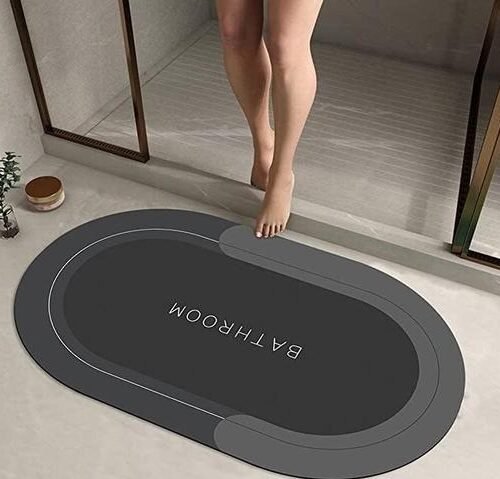 Ultra-Absorbent Extra Large Size Diatomite Bath Mat dbma Toilet Non-Slip Soft Carpet British Standard