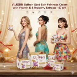 VI-JOHN Saffron Gold Skin Fairness Cream with vjsg Vitamin E & Mulberry Extracts 50 gm