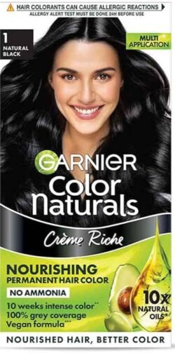 36f5aeddbb29b09fa02b259134a5a402.jpg GARNIER 1bvc Colour Naturals Creme hair color, Shade 1 Natural Black, 35ml + 30g from INDIA