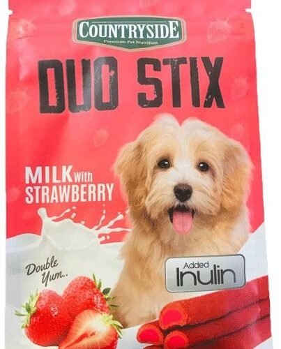 Countryside cmm Duo Stix All Dog Breeds Milk with Strawberry, 70g