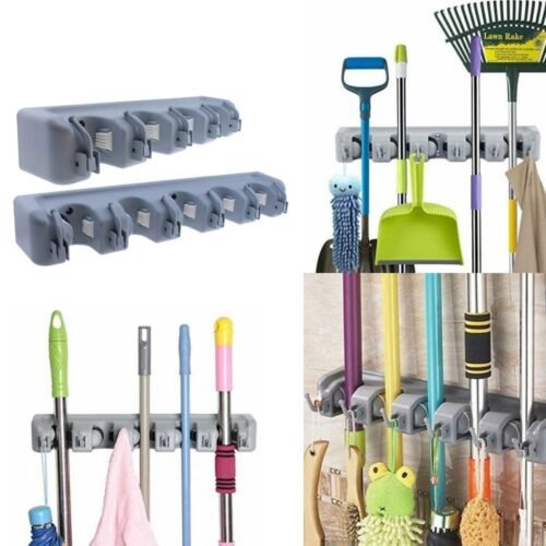 3c1ae2215f4d5ec341b2804192b813b3.jpg Rack Mop and Broom Holder Wall Housekeeper Wall Mounted Mop Organizer Holder Brush Broom Hanger Garden Tool Garage Organizer