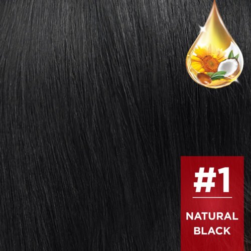 REVLON NATURAL BLACK Permanent rnbc Hair Color CREAM Deep Conditioning with Olive & Coconut Oil for Soft and Shiny Hair