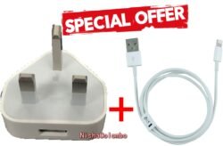 40638546cc0656536e4d8516f1ea523d.jpg MFI Certified Apple iPhone 5W USB Power UK 3Pin Adapter Charger with FREE Fast DATA Cable Adapter support for iPhone 5,5s,6,6s,6+,7,7+,8,8+,11,11pro,11 pro max,12,12pro,12pro max,13,X.XR Colour: WHITE