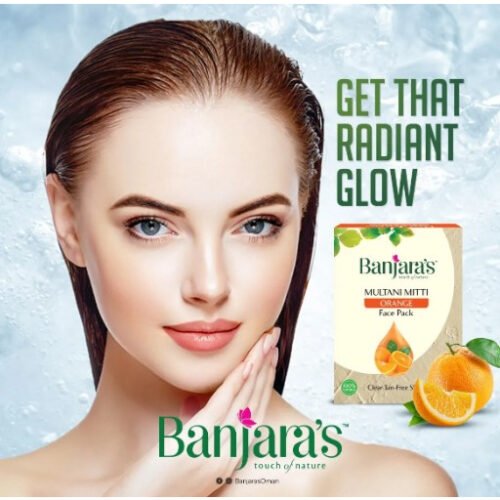 40b1551107bffad18dd60c09b77c2f14.jpg Banjaras fr0 Multani Mitti Orange Face pack Clear Tan Free Skin 100g