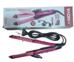Nova Beauty 2 in 1 Hair Beauty set Curler & Straightener Set Professional Curling Iron Ceramic Smart Styling Tools nb21