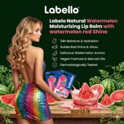 Made In Germany Natural Watermelon Labello Shine, Lip Balm Lwbg Aroma and a Subtle Pink Shine Lwbg