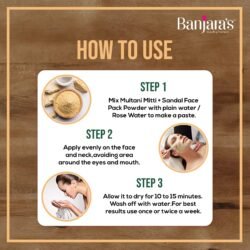 Banjara's san0 Multani Mitti + Sandal Face Pack Powder 100g