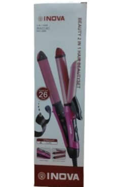 Nova Beauty 2 in 1 Hair Beauty set Curler & Straightener Set Professional Curling Iron Ceramic Smart Styling Tools nb21