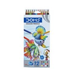 4da1913ffa379fa09f9900dbf0cfa7cf.jpg Doms 12 Colour dcps Pencils with free Sharpener