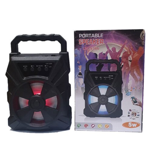 Wireless bluetooth speaker with LED light Super Bass connectionTF card /U disk playback USB LM-S399