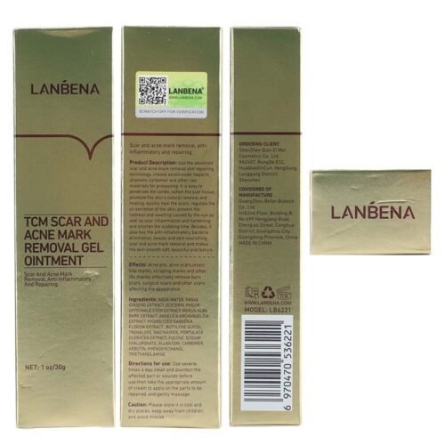 ORIGINAL Authentication LANBENA TCM Scar Removal Gel / CREAM / Ointment for Surgery, Injury, Burns Keloids, Acne Stretch Marks, Skin Repair, Spots Acne Treatment, Blackhead, Eliminate & Pimple Marks (TCM)