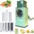 Stainless Steel Panel Vegetable Cutter vcss Rotary Cheese Graters Multifunctional Chopper Fruit Kitchen Tool with 7 Stainless Steel Drum Blades for Vegetables