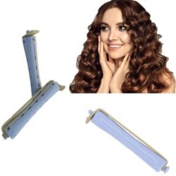 Hair Perm Rollers Perm phcr Rods Curlers Blue and Grey 12 pcs
