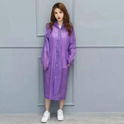 Women Men (wfrc) WATERPROOF Jacket Clear PVC Raincoat Rain Coat Hooded Poncho Rainwear